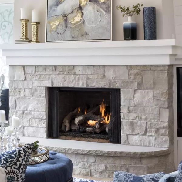 Heat & Glo Phoenix 42 - TrueView Open Gas Fireplace | Wood Heat