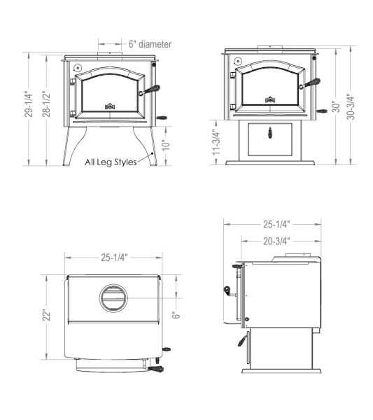 Kuma Aspen LE-1 - Ultra Efficient Wood Stove | Wood Heat