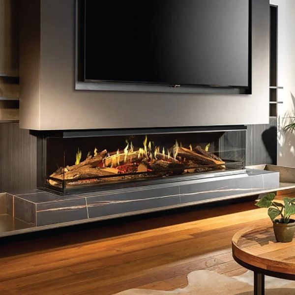 NetZero E-One 160F Gen 2 - Electric Holographic Fireplace | Wood Heat