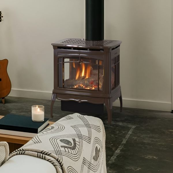 Hearthstone Bristol DX - Three-Sided Gas Stove | Wood Heat