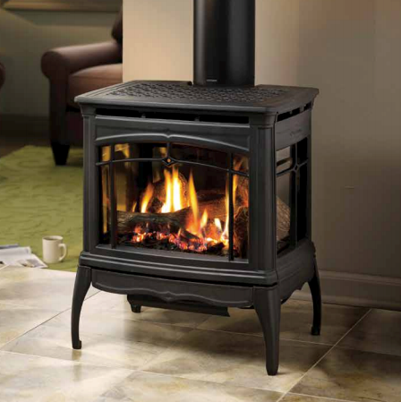 Hearthstone Bristol DX - Three-Sided Gas Stove | Wood Heat