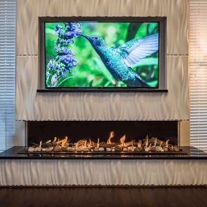 Flare Double-Corner Luxury Gas Fireplace 80