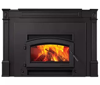 Cast Iron Trim on Black Steel Surround